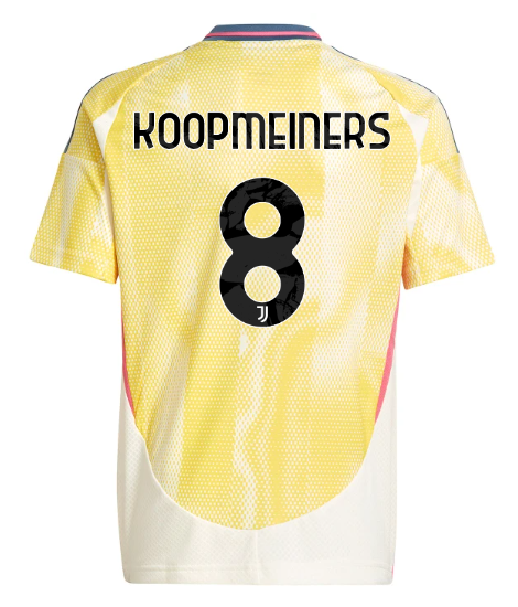 Official JUVENTUS AWAY JERSEY 202425 – KIDS – 8 – KOOPMEINERS Collection - Juventus FC Gear
