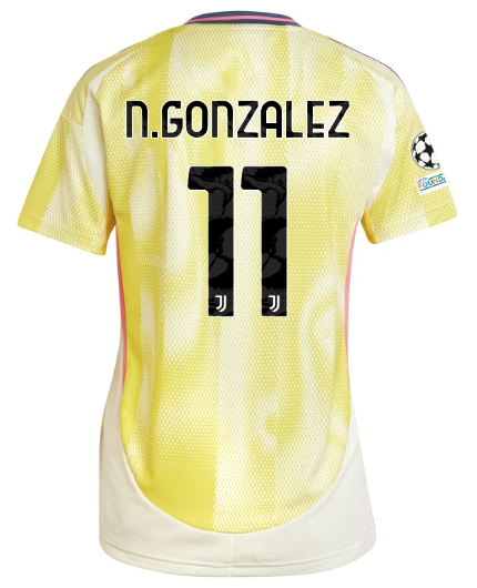 Official JUVENTUS AWAY JERSEY 202425 – WOMEN – 11 – N.GONZALEZ – Champions League Pack Collection - Juventus FC Gear