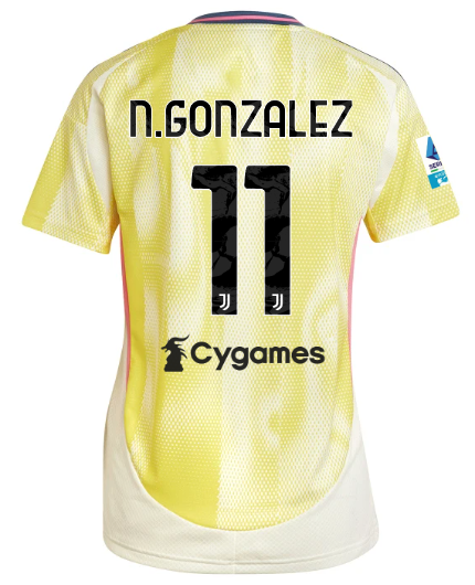 Official JUVENTUS AWAY JERSEY 202425 – WOMEN – 11 – N.GONZALEZ – Serie A Pack Collection - Juventus FC Gear
