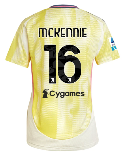 Official JUVENTUS AWAY JERSEY 202425 – WOMEN – 16 – MCKENNIE – Serie A Pack Collection - Juventus FC Gear
