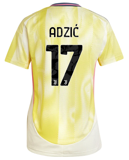 Official JUVENTUS AWAY JERSEY 202425 – WOMEN – 17 – ADZIĆ Collection - Juventus FC Gear