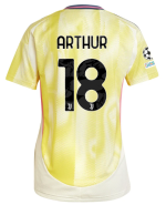 Official JUVENTUS AWAY JERSEY 202425 – WOMEN – 18 – ARTHUR – Champions League Pack Collection - Juventus FC Gear