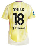 Official JUVENTUS AWAY JERSEY 202425 – WOMEN – 18 – ARTHUR – Serie A Pack Collection - Juventus FC Gear