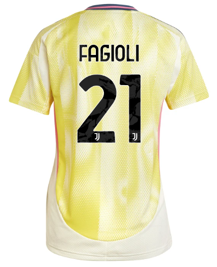 Official JUVENTUS AWAY JERSEY 202425 – WOMEN – 21 – FAGIOLI Collection - Juventus FC Gear
