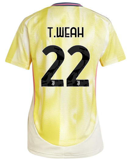 Official JUVENTUS AWAY JERSEY 202425 – WOMEN – 22 – T.WEAH Collection - Juventus FC Gear