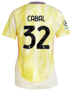 Official JUVENTUS AWAY JERSEY 202425 – WOMEN – 32 – CABAL – Champions League Pack Collection - Juventus FC Gear