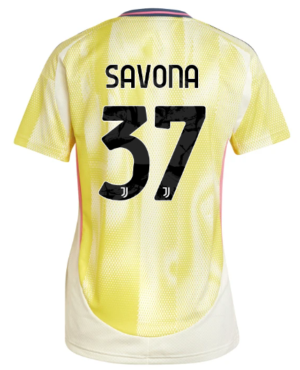 Official JUVENTUS AWAY JERSEY 202425 – WOMEN – 37 – SAVONA Collection - Juventus FC Gear