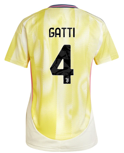 Official JUVENTUS AWAY JERSEY 202425 – WOMEN – 4 – GATTI Collection - Juventus FC Gear