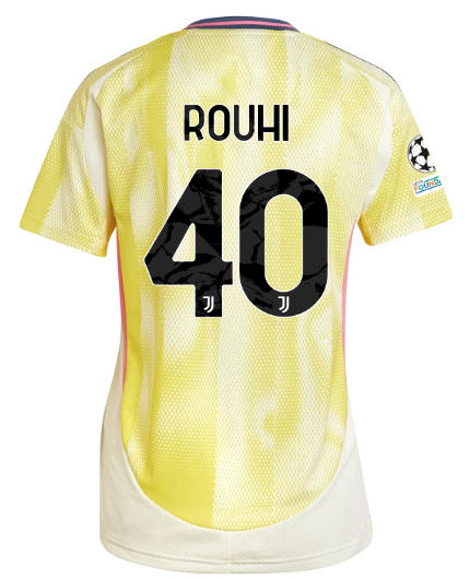 Official JUVENTUS AWAY JERSEY 202425 – WOMEN – 40 – ROUHI – Champions League Pack Collection - Juventus FC Gear
