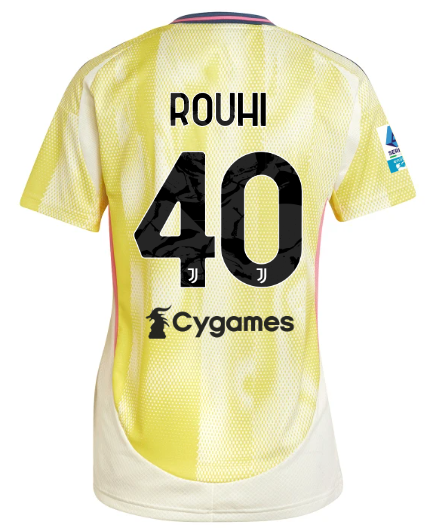 Official JUVENTUS AWAY JERSEY 202425 – WOMEN – 40 – ROUHI – Serie A Pack Collection - Juventus FC Gear