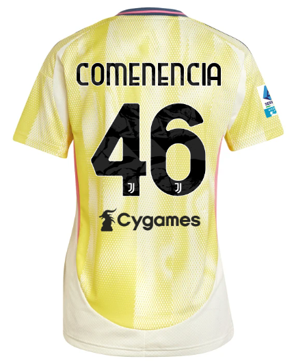 Official JUVENTUS AWAY JERSEY 202425 – WOMEN – 46 – COMENENCIA – Serie A Pack Collection - Juventus FC Gear
