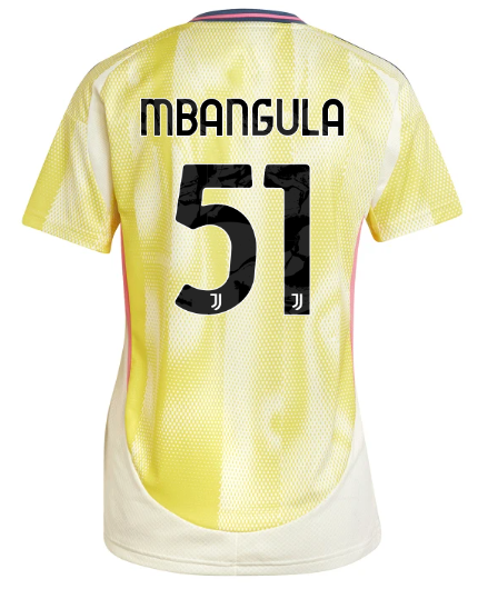 Official JUVENTUS AWAY JERSEY 202425 – WOMEN – 51 – MBANGULA Collection - Juventus FC Gear