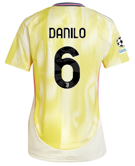 Official JUVENTUS AWAY JERSEY 202425 – WOMEN – 6 – DANILO – Champions League Pack Collection - Juventus FC Gear