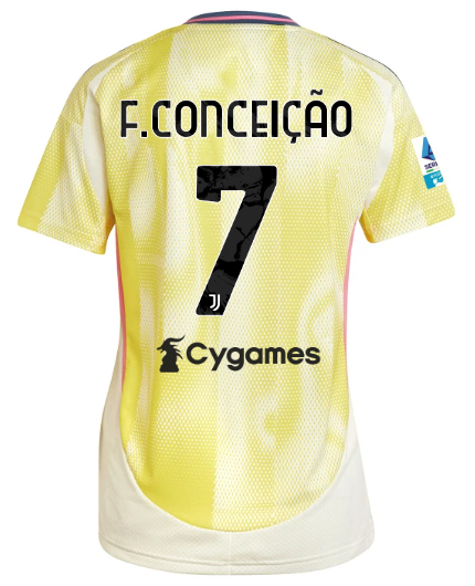 Official JUVENTUS AWAY JERSEY 202425 – WOMEN – 7 – F.CONCEIÇÃO – Serie A Pack Collection - Juventus FC Gear