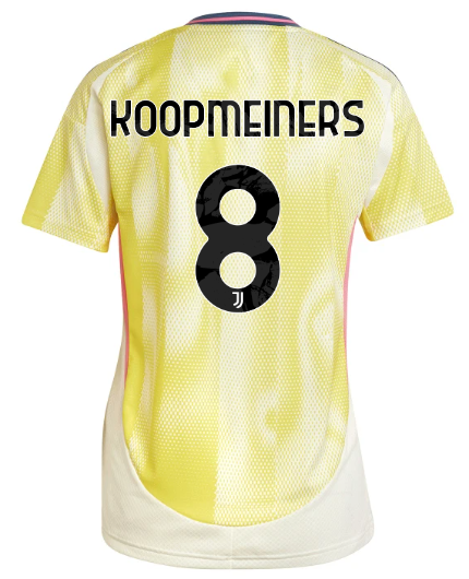 Official JUVENTUS AWAY JERSEY 202425 – WOMEN – 8 – KOOPMEINERS Collection - Juventus FC Gear