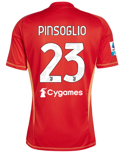 Official JUVENTUS GOALKEEPER JERSEY 202425 – 23 – PINSOGLIO – Serie A Pack Collection - Juventus FC Gear