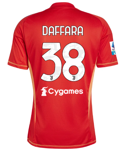 Official JUVENTUS GOALKEEPER JERSEY 202425 – 38 – DAFFARA – Serie A Pack Collection - Juventus FC Gear