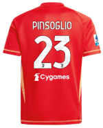 Official JUVENTUS GOALKEEPER JERSEY 202425 – KIDS – 23 – PINSOGLIO – Serie A Pack Collection - Juventus FC Gear