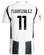 Official JUVENTUS HOME AUTHENTIC JERSEY 202425 – 11 – N.GONZALEZ – Champions League Pack Collection - Juventus FC Gear