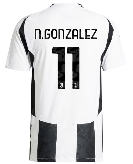 Official JUVENTUS HOME AUTHENTIC JERSEY 202425 – 11 – N.GONZALEZ Collection - Juventus FC Gear