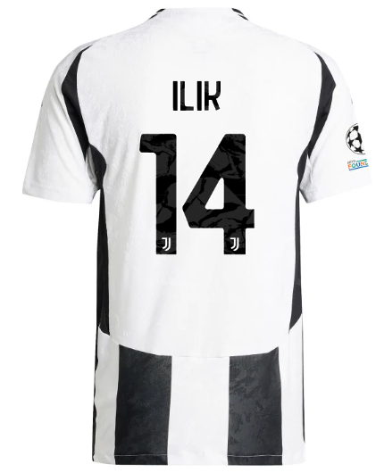 Official JUVENTUS HOME AUTHENTIC JERSEY 202425 – 14 – MILIK – Champions League Pack Collection - Juventus FC Gear