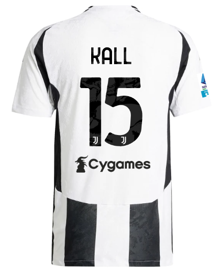 Official JUVENTUS HOME AUTHENTIC JERSEY 202425 – 15 – KALULU – Serie A Pack Collection - Juventus FC Gear