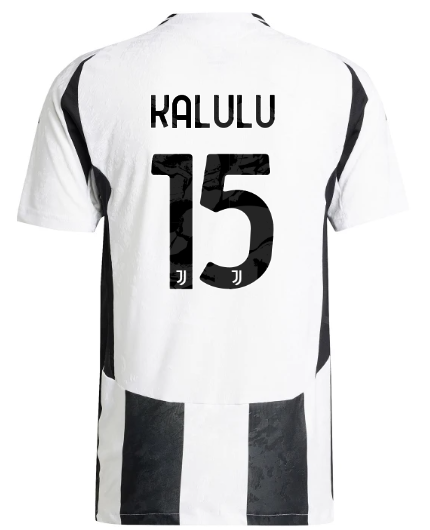 Official JUVENTUS HOME AUTHENTIC JERSEY 202425 – 15 – KALULU Collection - Juventus FC Gear
