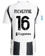 Official JUVENTUS HOME AUTHENTIC JERSEY 202425 – 16 – MCKENNIE – Serie A Pack Collection - Juventus FC Gear