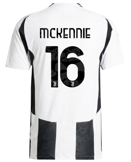 Official JUVENTUS HOME AUTHENTIC JERSEY 202425 – 16 – MCKENNIE Collection - Juventus FC Gear