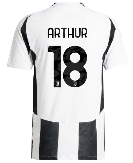 Official JUVENTUS HOME AUTHENTIC JERSEY 202425 – 18 – ARTHUR Collection - Juventus FC Gear