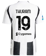 Official JUVENTUS HOME AUTHENTIC JERSEY 202425 – 19 – THURAM – Serie A Pack Collection - Juventus FC Gear