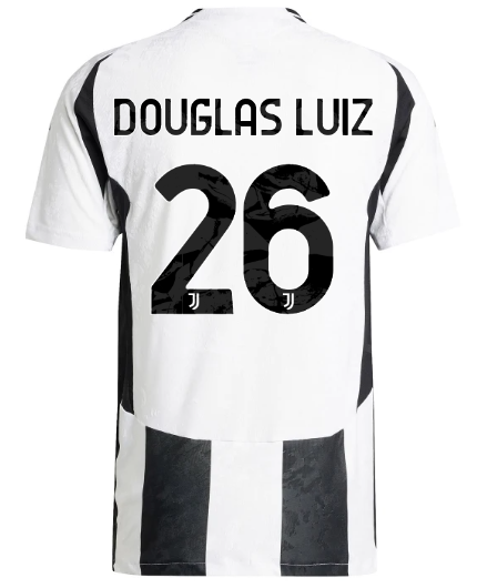 Official JUVENTUS HOME AUTHENTIC JERSEY 202425 – 26 – DOUGLAS LUIZ Collection - Juventus FC Gear
