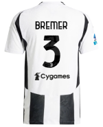 Official JUVENTUS HOME AUTHENTIC JERSEY 202425 – 3 – BREMER – Serie A Pack Collection - Juventus FC Gear