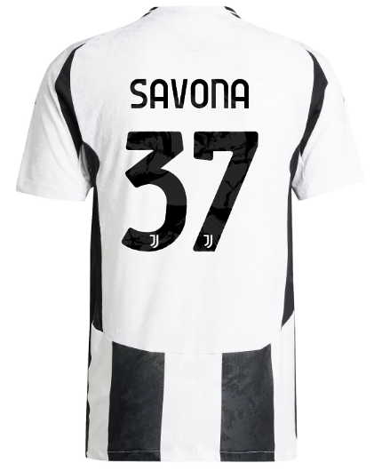 Official JUVENTUS HOME AUTHENTIC JERSEY 202425 – 37 – SAVONA Collection - Juventus FC Gear