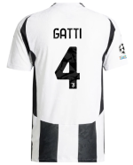 Official JUVENTUS HOME AUTHENTIC JERSEY 202425 – 4 – GATTI – Champions League Pack Collection - Juventus FC Gear