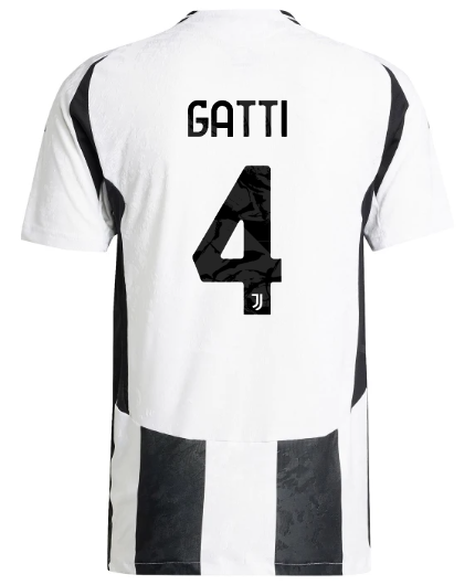 Official JUVENTUS HOME AUTHENTIC JERSEY 202425 – 4 – GATTI Collection - Juventus FC Gear