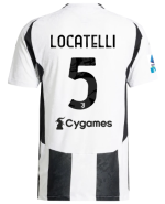 Official JUVENTUS HOME AUTHENTIC JERSEY 202425 – 5 – LOCATELLI – Serie A Pack Collection - Juventus FC Gear