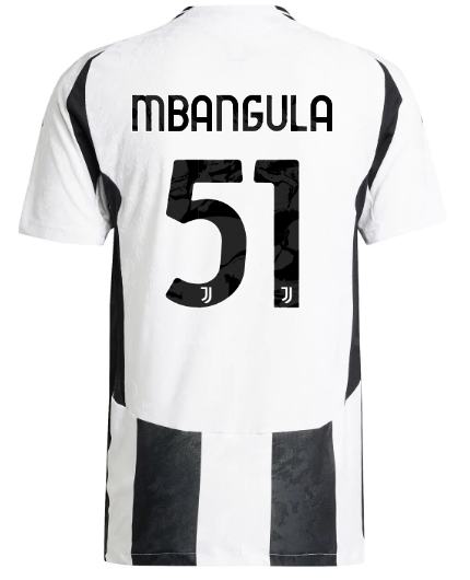 Official JUVENTUS HOME AUTHENTIC JERSEY 202425 – 51 – MBANGULA Collection - Juventus FC Gear