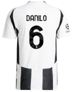 Official JUVENTUS HOME AUTHENTIC JERSEY 202425 – 6 – DANILO – Champions League Pack Collection - Juventus FC Gear
