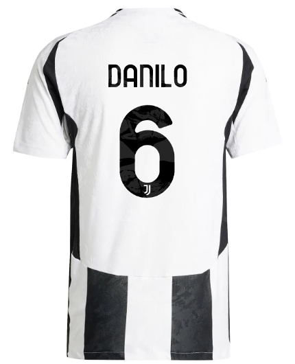 Official JUVENTUS HOME AUTHENTIC JERSEY 202425 – 6 – DANILO Collection - Juventus FC Gear