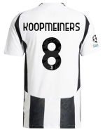 Official JUVENTUS HOME AUTHENTIC JERSEY 202425 – 8 – KOOPMEINERS – Champions League Pack Collection - Juventus FC Gear