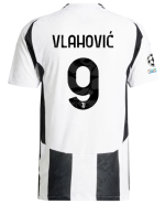 Official JUVENTUS HOME AUTHENTIC JERSEY 202425 – 9 – VLAHOVIĆ – Champions League Pack Collection - Juventus FC Gear