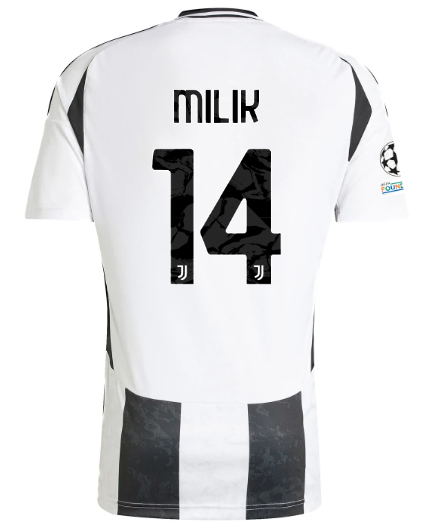 Official JUVENTUS HOME JERSEY 202425 – 14 – MILIK – Champions League Pack Collection - Juventus FC Gear