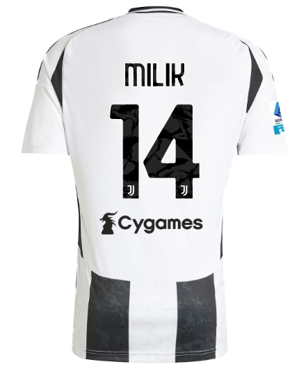 Official JUVENTUS HOME JERSEY 202425 – 14 – MILIK – Serie A Pack Collection - Juventus FC Gear