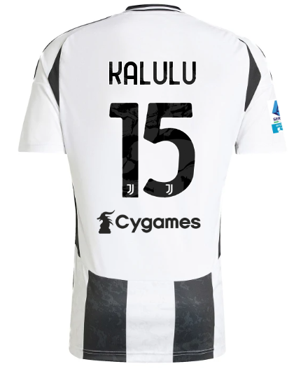 Official JUVENTUS HOME JERSEY 202425 – 15 – KALULU – Serie A Pack Collection - Juventus FC Gear
