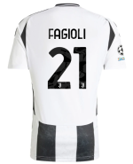 Official JUVENTUS HOME JERSEY 202425 – 21 – FAGIOLI – Champions League Pack Collection - Juventus FC Gear