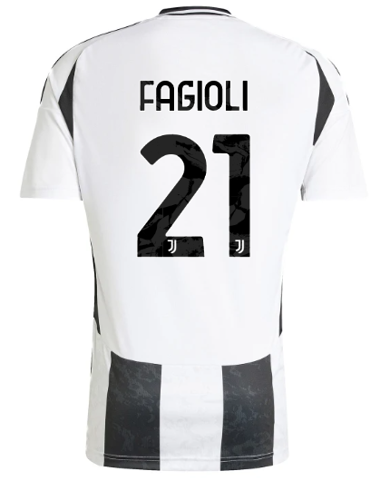 Official JUVENTUS HOME JERSEY 202425 – 21 – FAGIOLI Collection - Juventus FC Gear