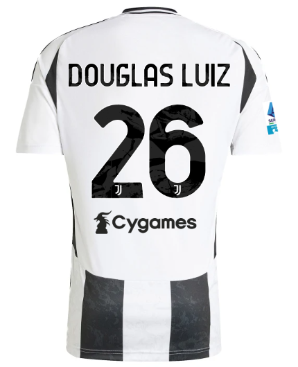 Official JUVENTUS HOME JERSEY 202425 – 26 – DOUGLAS LUIZ – Serie A Pack Collection - Juventus FC Gear