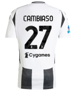 Official JUVENTUS HOME JERSEY 202425 – 27 – CAMBIASO – Serie A Pack Collection - Juventus FC Gear