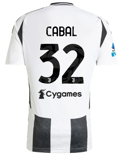 Official JUVENTUS HOME JERSEY 202425 – 32 – CABAL – Serie A Pack Collection - Juventus FC Gear